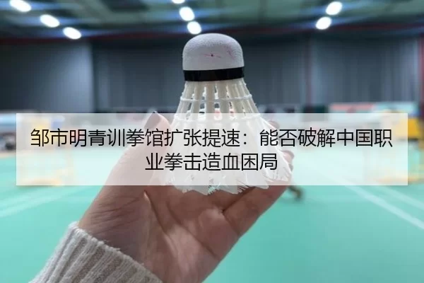 邹市明青训拳馆扩张提速：能否破解中国职业拳击造血困局
